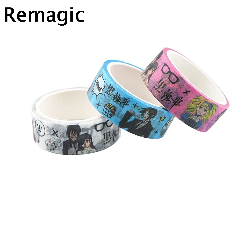 

20pcs Black Butler Cartoon Decoration Tape Paper Washi Masking Tape Creative Scrapbooking Stationary School Supplies Washi Diy