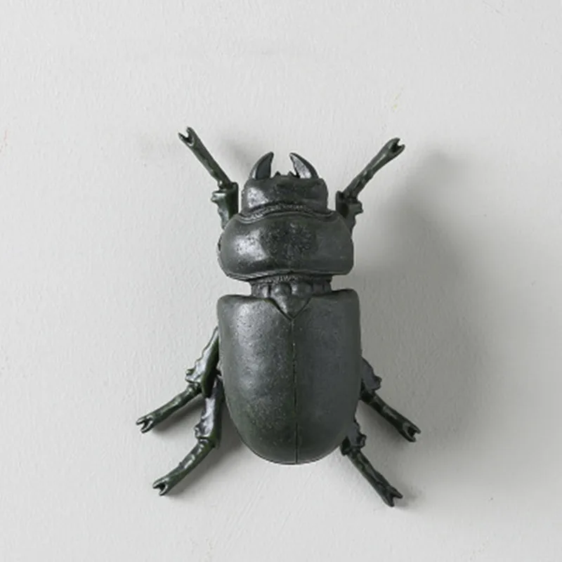 

AMERICAN COUNTRY CREATIVE BEETLE LONG STAG BEETLE THREE-DIMENSIONAL WALL HANGING RESIN LIVING ROOM HANGING WALL DECORATION M3432
