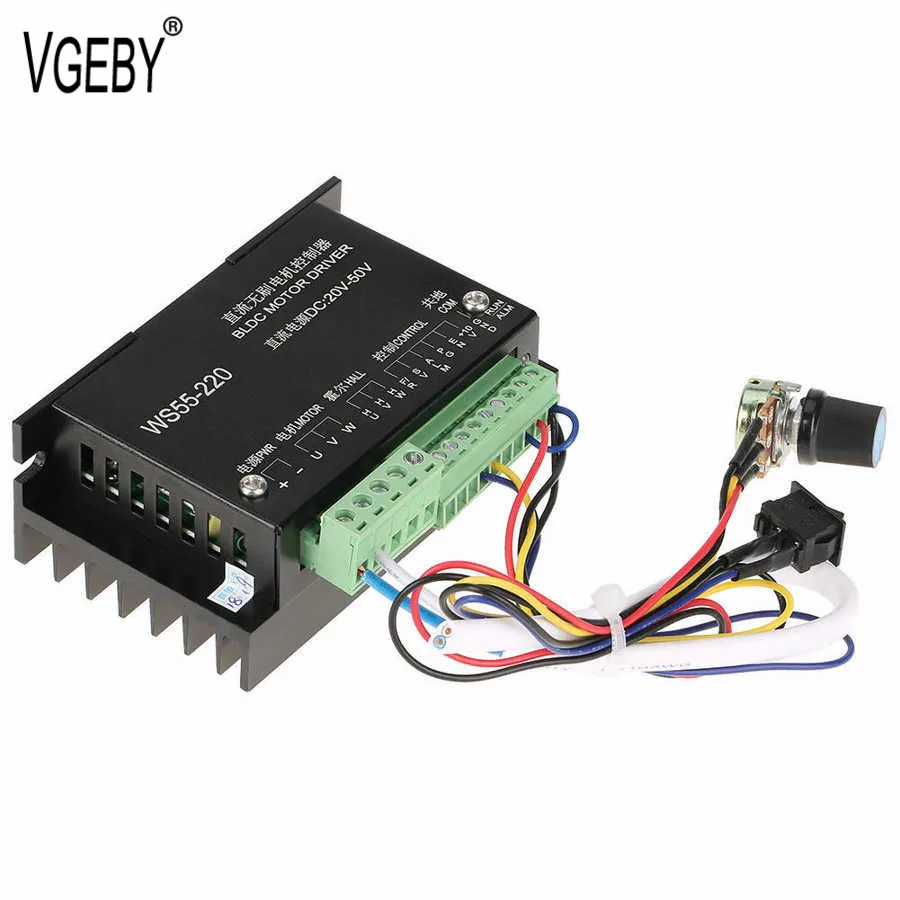 WS55 220 DC драйвер двигателя 48V 500W CNC бесщеточный шпиндель 3 фазный BLDC контроллер