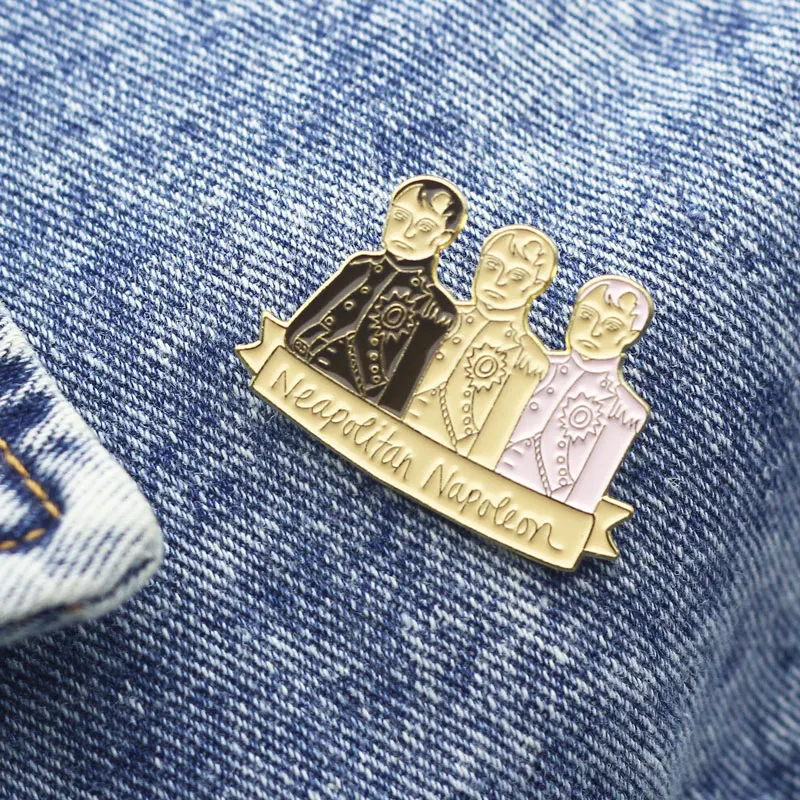 Значок с эмалью Наполеон Забавный винтажный металлический значок брошка