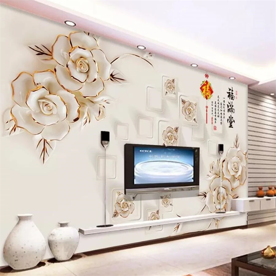 

Пользовательские фото обои 3d фотообои Fuman Man Flower Box гостиная спальня ресторан ТВ фон настенная бумага 3d papel де parede