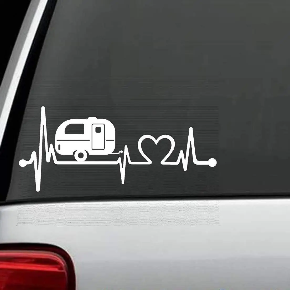 8 &quot* 3 5&quot Camper Travel Trailer Heartbeat Lifeline забавная Виниловая Наклейка Стикер для