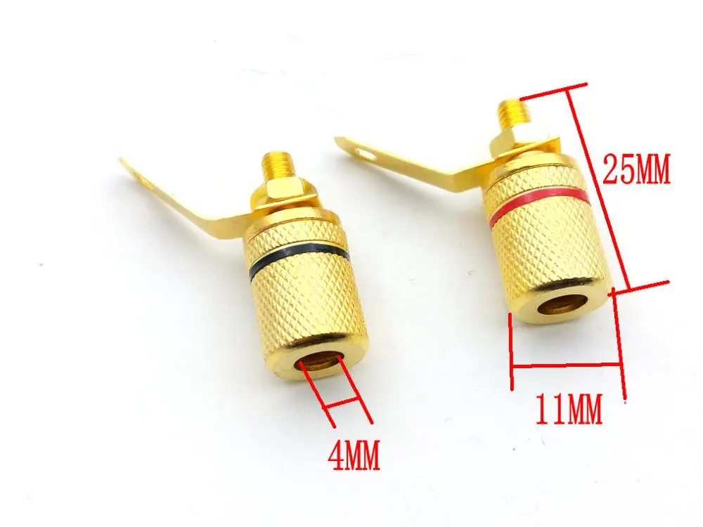 Позолоченная клемма усилителя динамика 100 шт.|post|post termination |