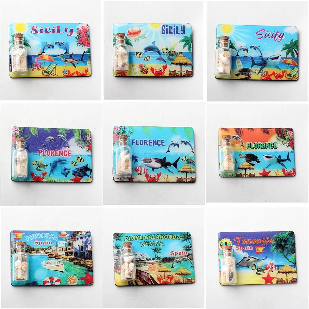 1 шт. магнит на холодильник из эпоксидной смолы с плавающей бутылкой