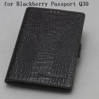 limitted crocodile case for blackberry passport genuine leather phone cover bag for blackberry passport q30 flip funda skin bag