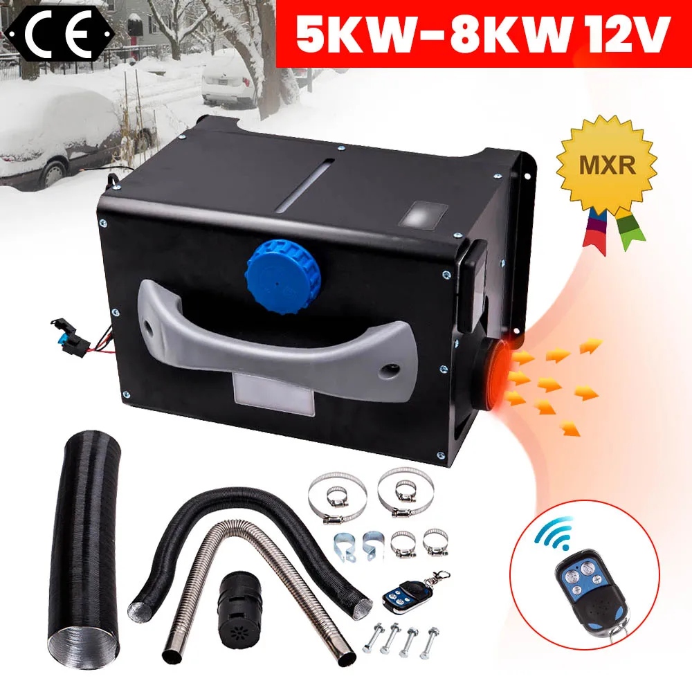 

12V 5KW-8KW Diesel Air Heater Remote Control LCD Display For Truck Bus Campervan 8000W Moniter 8KW 12V For MotorHomes Caravan