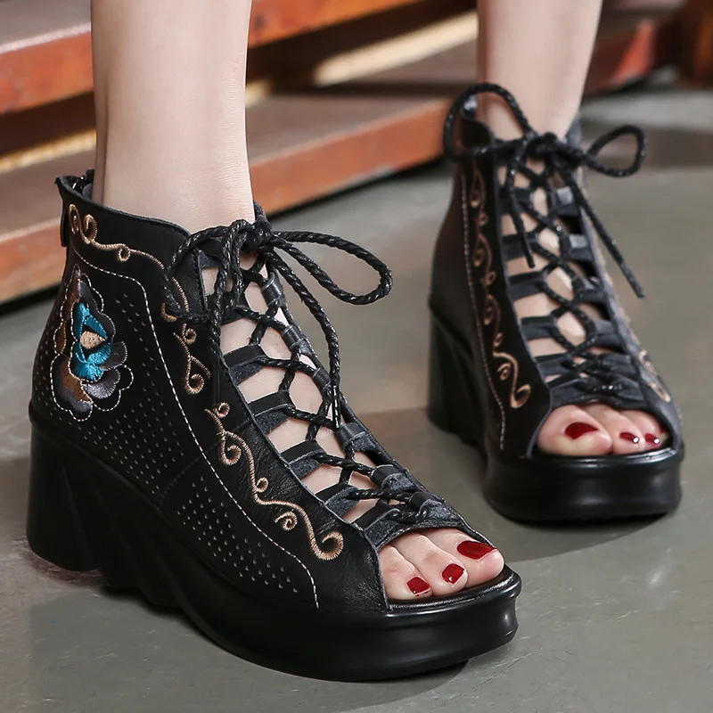 Женские сандалии ALISHINREY новинка 2021 модная летняя обувь из натуральной воловьей