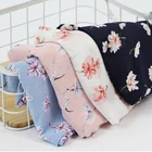 Мусульманский модный хиджаб шарф, арабский платок для женщин, шифоновый цветочный принт, исламский шарф, шали и повязки, хиджаб, Женский тюрбан