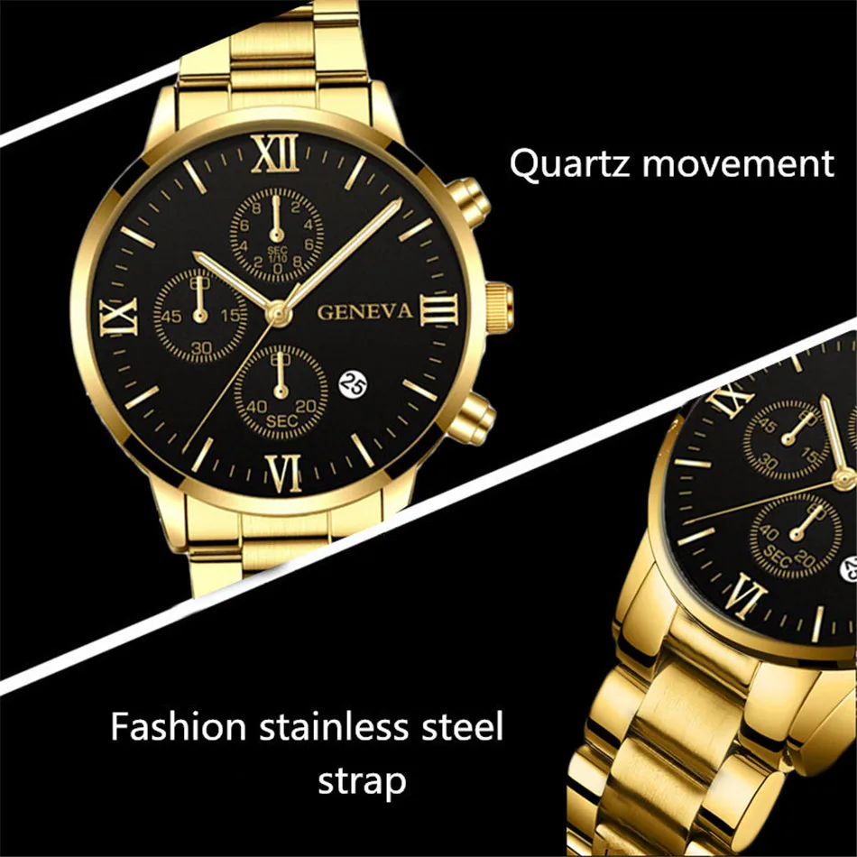 Watch Men Fashion Business Watches Luxury Calendar Clock Man Stainless Steel Quartz Wrist Watch reloj hombre