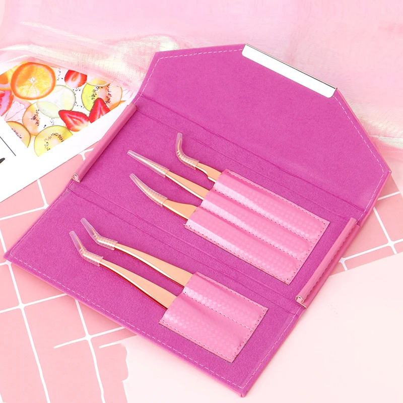 Переносной чехол с пинцетом для ресниц модный кожаный сумка высокого качества