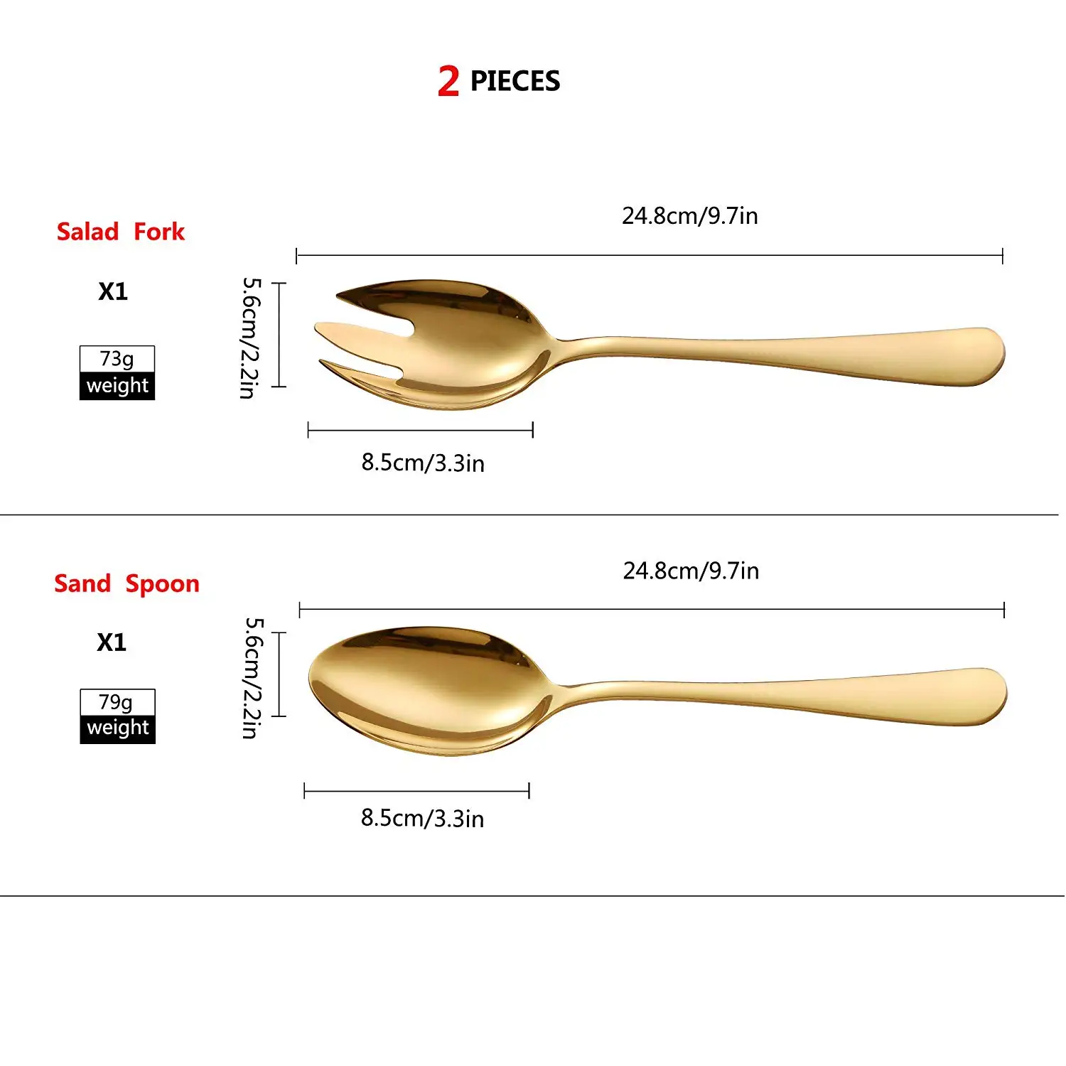 Набор столовых приборов Velaze из 4 х предметов Золотая ложка вилка столовые приборы