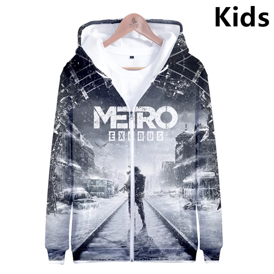 

2 To 14 Years Kids Hoodies Metro exodus subway leaving 3D Print Hoodie Sweatshirt Boy Girl Harajuku Jacket Coat children Clothes