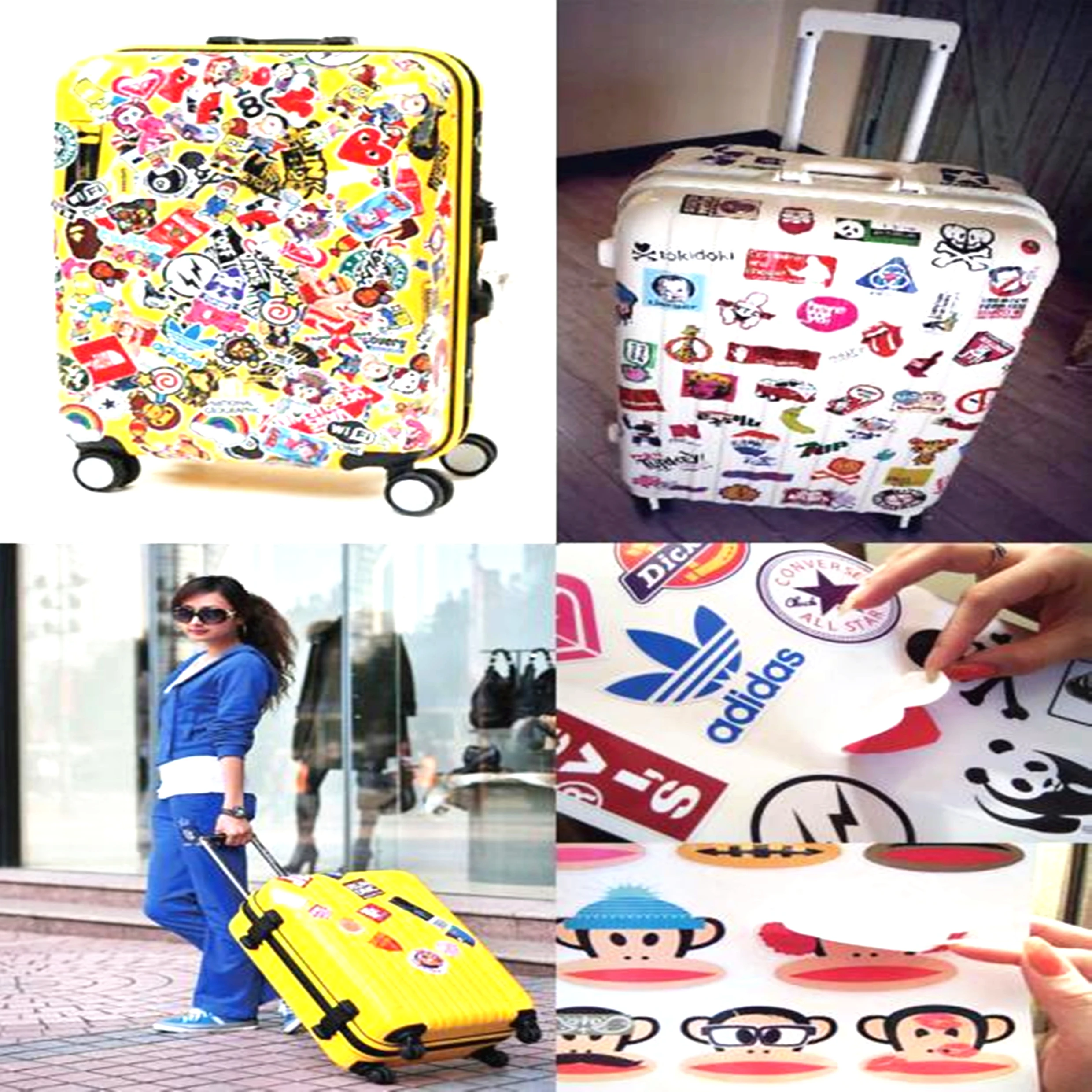 50/100 шт. водонепроницаемые наклейки из ПВХ с мультипликационным рисунком губки