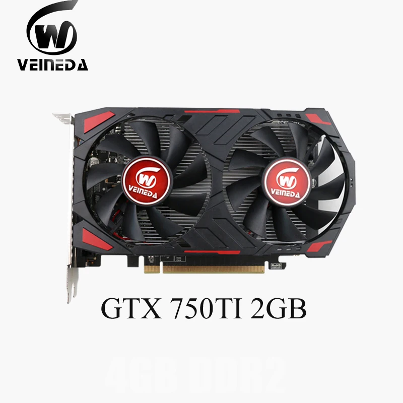 Видеокарта Veineda GTX 750 2 Гб D5 750Ti бит GDDR5 видеокарта Ti для игр nVIDIA Geforce VGA DVI