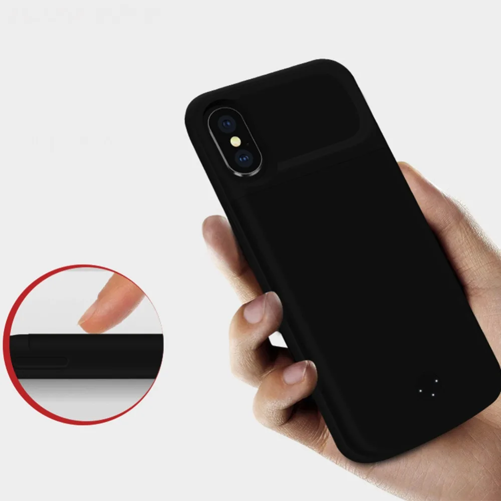 Чехол с аккумулятором для Iphone XS Max чехол умным зарядным устройством из силикагеля