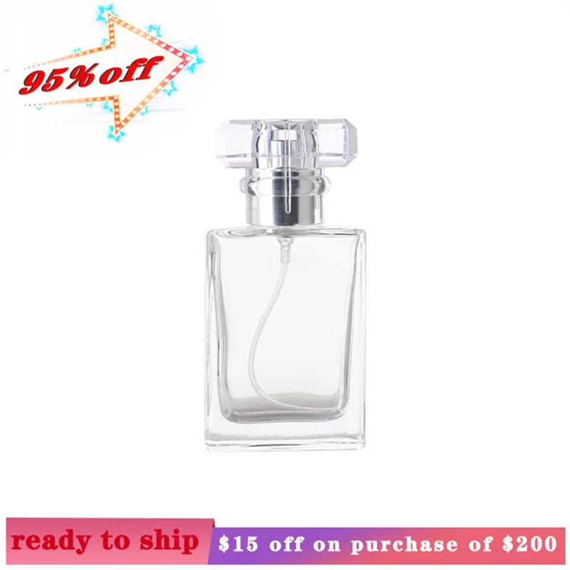 30 ML Пустые Стекло спрей духи бутылки Прозрачный черный образец путешествия
