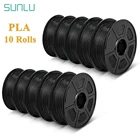 Нить PLA SUNLU 1,75 мм, 1 кг, нить для 3D-принтера, материалы для 3d-печати, 10 рулоновкомплект