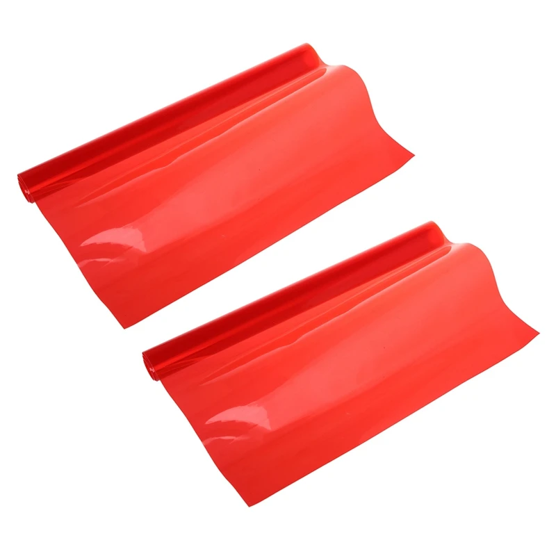 

2X Red Car Tail Fog Head Light Headlight Tint Film Cover 30X60cm