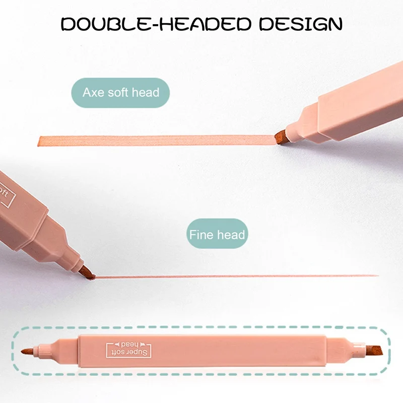 

Soft-tip highlighter light color marking large-capacity student stationery