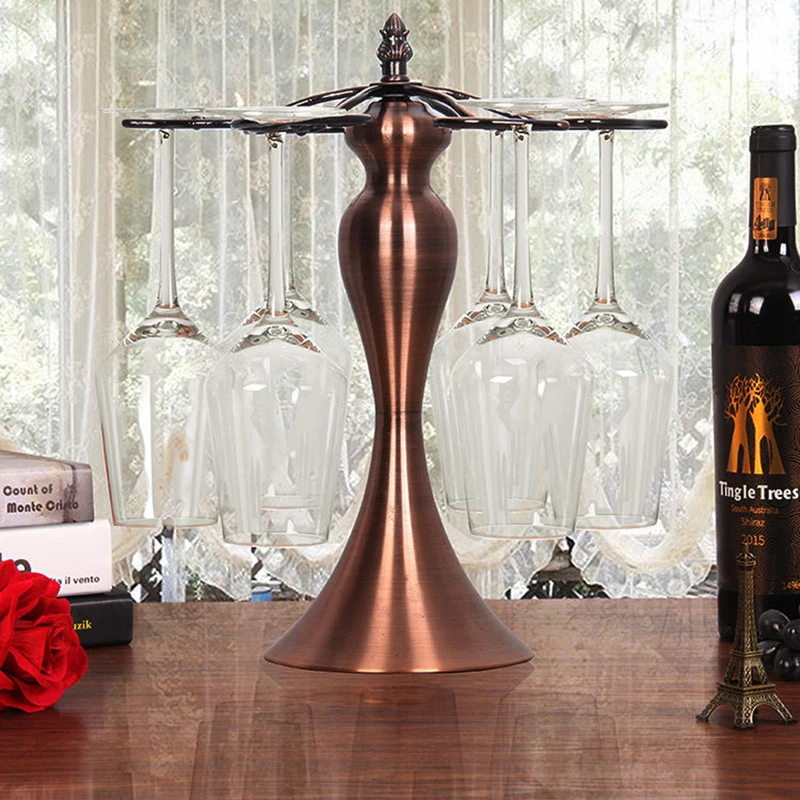 Красный стеклянный подстаканник слив креативный красный опт Кованое железо