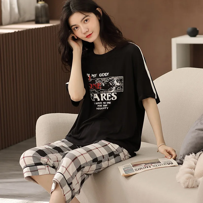 SLPBELY Женский Летний милый мультяшный Повседневный клетчатый брючный костюм с