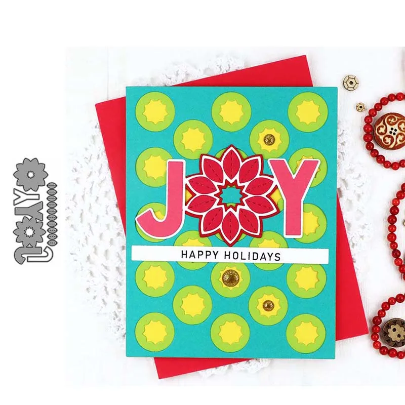 

Metal Cutting Dies Joy Flower Letter Craft Stencil Scrapbooking Handmade Tools Make Album Paper Model Punch Blade Decor Template