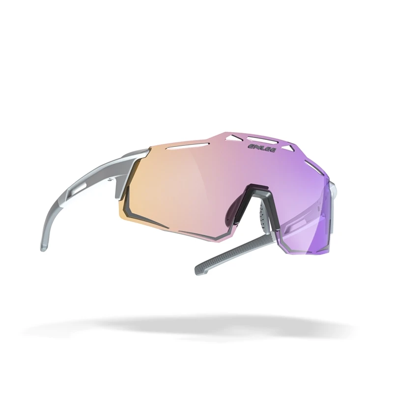 

Enlee cycling glasses colorful electroplated polarized rimless glasses outdoor sports windproof Sunglasses