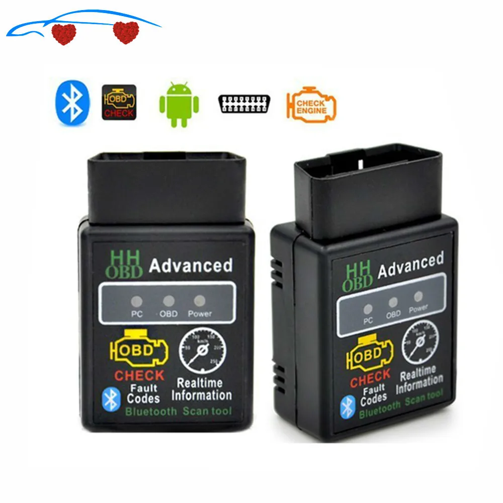 2022 популярный автомобильный диагностический сканер ELM327 HH Bluetooth OBD 2 II Elm 327 быстрая