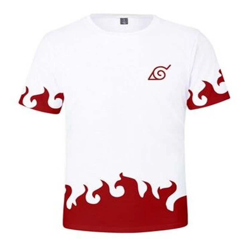 2020 Летняя мужская футболка с аниме принтом 3D Наруто повседневная одежда коротким