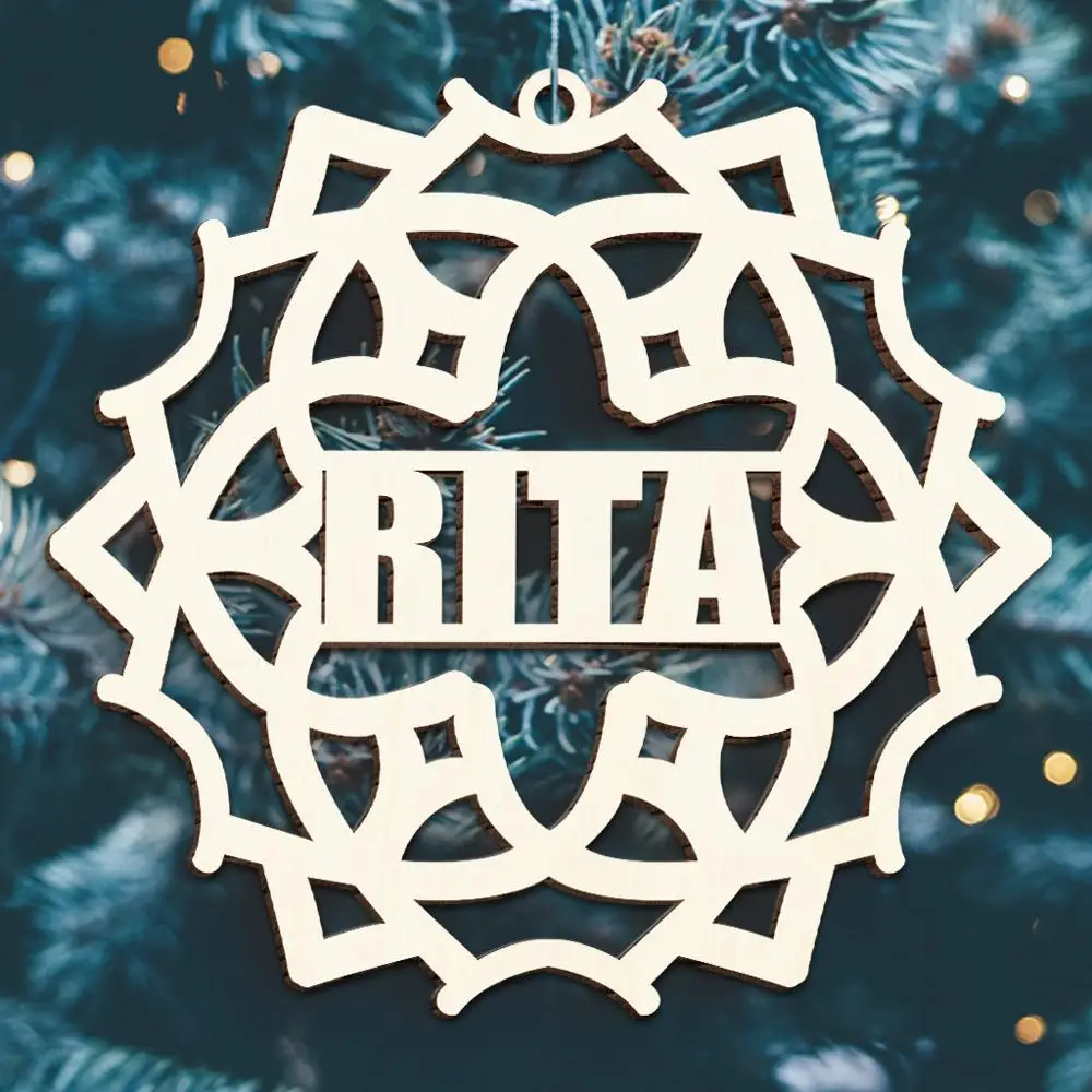 10 шт Индивидуальные деревянные снежинки Рождественские украшения Висячие елки