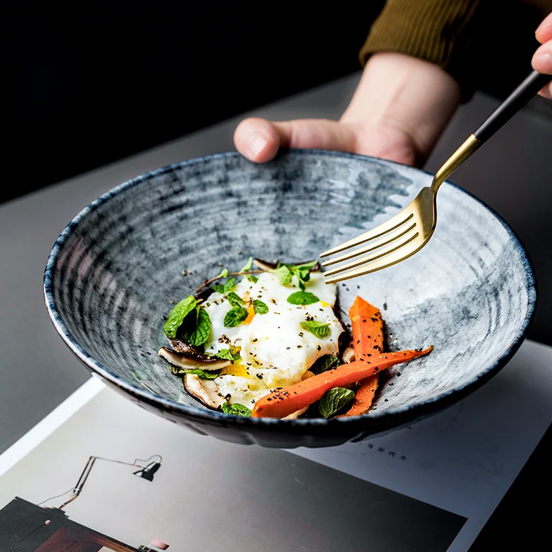 Керамическая столовая чаша 8 25 дюйма в японском стиле ретро фарфоровая суповая