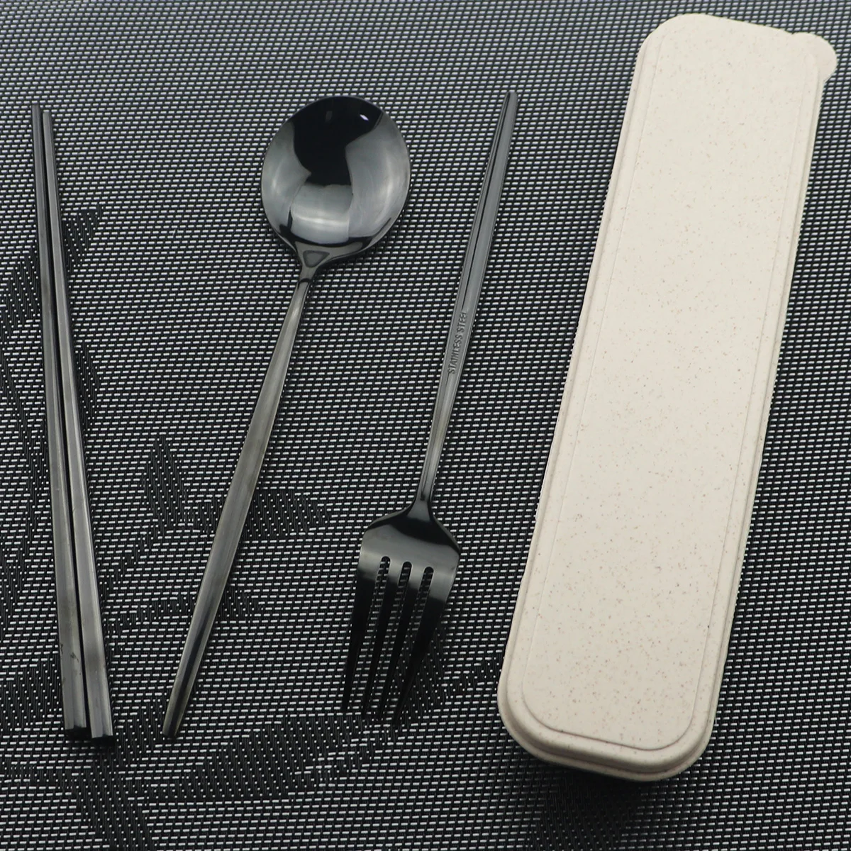 Портативный набор посуды для путешествий 4cs/набор из нержавеющей стали с