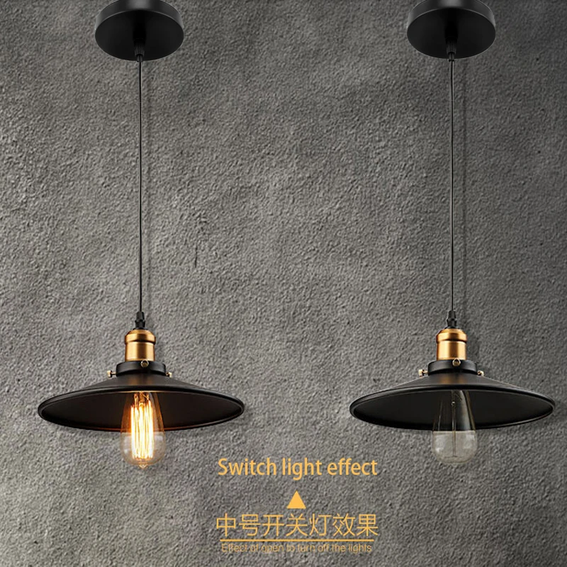 

Decoration Salon Edison Loft Style Vintage Industrial Retro Pendant Lamp Light e27 Holder Iron Restaurant Bar Counter Bookstore