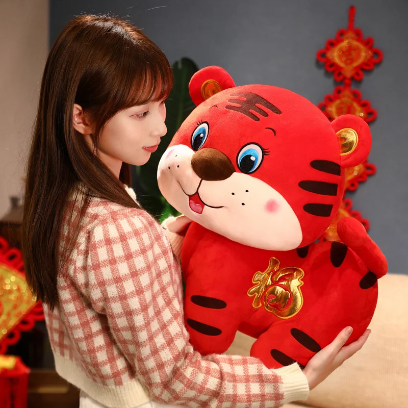 Новый год 2022 Счастливый тигр знаки зодиака подставка милый талисман Фу-Тигр