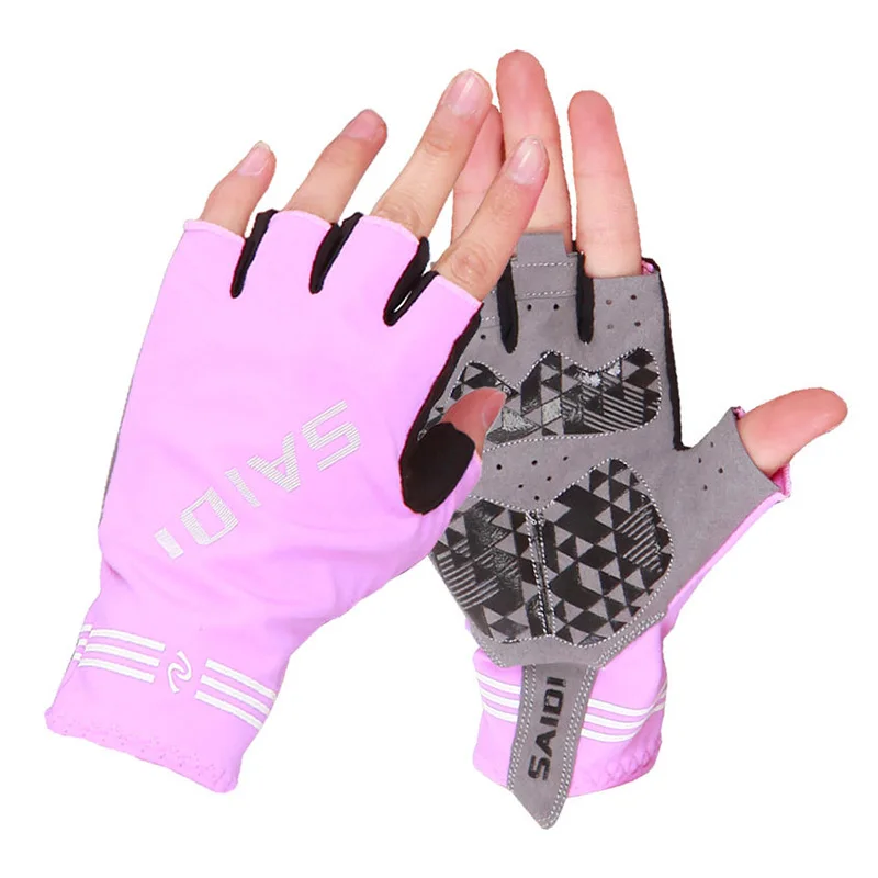 Летние спортивные перчатки для фитнеса на полпальца езды велосипеде тяжелая