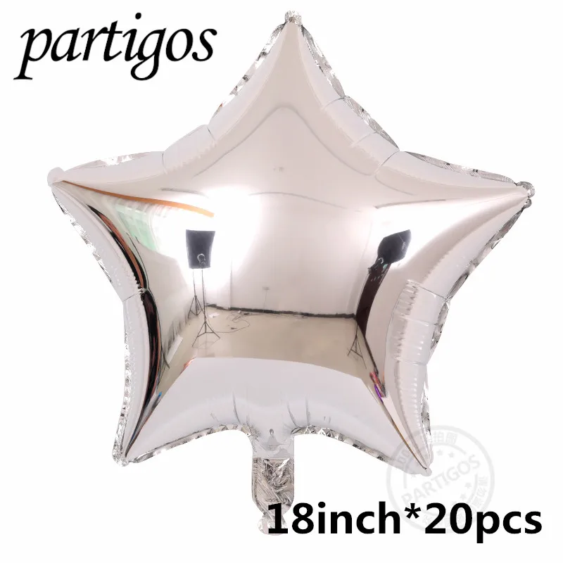 20pcs Star 20 штук, 22 дюйма, 4D шары для дискотеки, металлические шары, Лазерная Фольга, воздушный шар, Свадебный декор, 80 s, 90 s, Ретро стиль, популярные вечерние шары, декор в стиле рок-н-ролл - Цвет: 20pcs Star