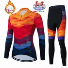 Детский велосипедный комплект из Джерси, Зимняя Теплая Флисовая детская одежда для велоспорта, велосипедный костюм для девочек, одежда для велоспорта, 2022