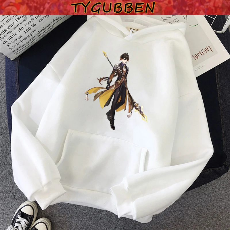 

Genshin Impact Zhong Li Cool Print 2021 Hot Game Hoodies Women Sweetshirts Long Sleeve Hip Hop Winter Y2k Hoodie Sweatshirt Tops