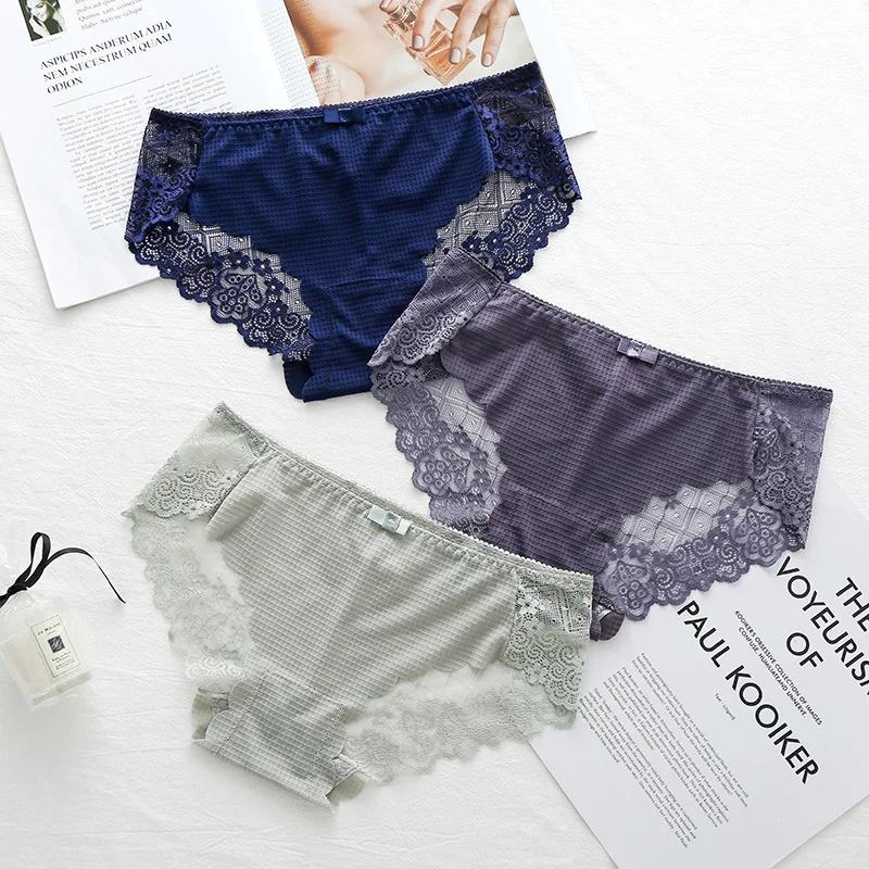 Простое однотонное кружевное сексуальное нижнее белье женские прозрачные