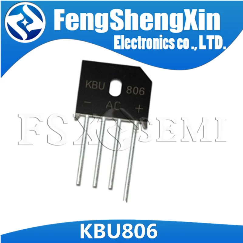 Мостовые выпрямители 5 шт./лот KBU606 KBU610 KBU806 KBU808 KBU810 KBU1010 KBU1510 KBU2510 KBU3510 DIP-4 - купить по