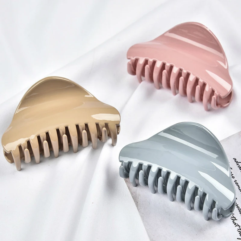 

Big Acrylic Barrette Hair Claws Solid Color Claw Clip Simple Hairpin All-match Hairpin Headdress Fashion Clip for Women