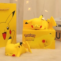 pokemon pikachu cartoon anime figure soft light bedroom bedside night light ornaments childrens luminous toys christmas gifts