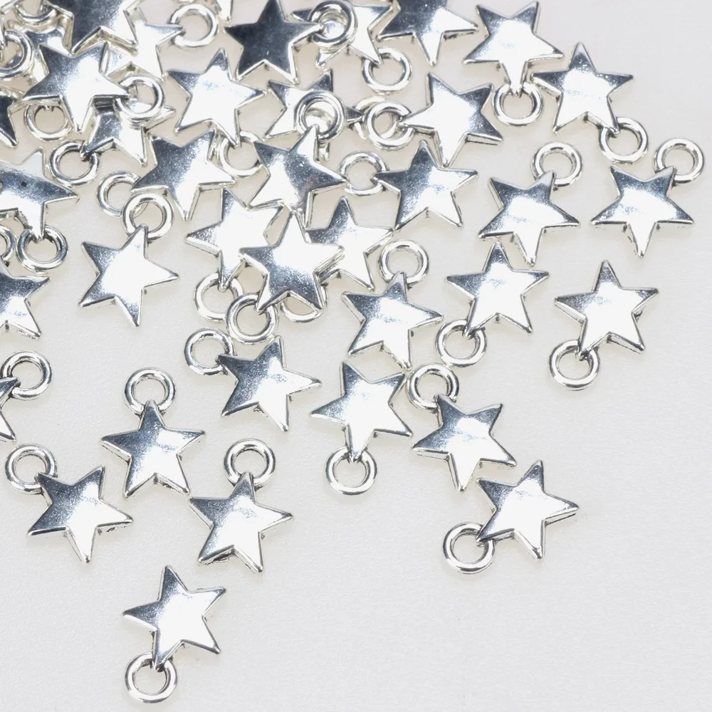

Olingart 10pcs Charms Stereo drum star 9mm Tibetan Silver Plated Pendants for Bracelets/necklaces/earrings DIY Jewelry Making