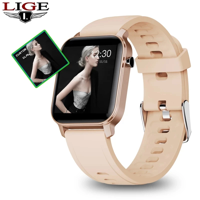 

LIGE Women Smart Watch IP68 Waterproof 1.4" Full Touch Screen Sport Smart Watch Women Heart Rate Fitness Tracker Men smart watch