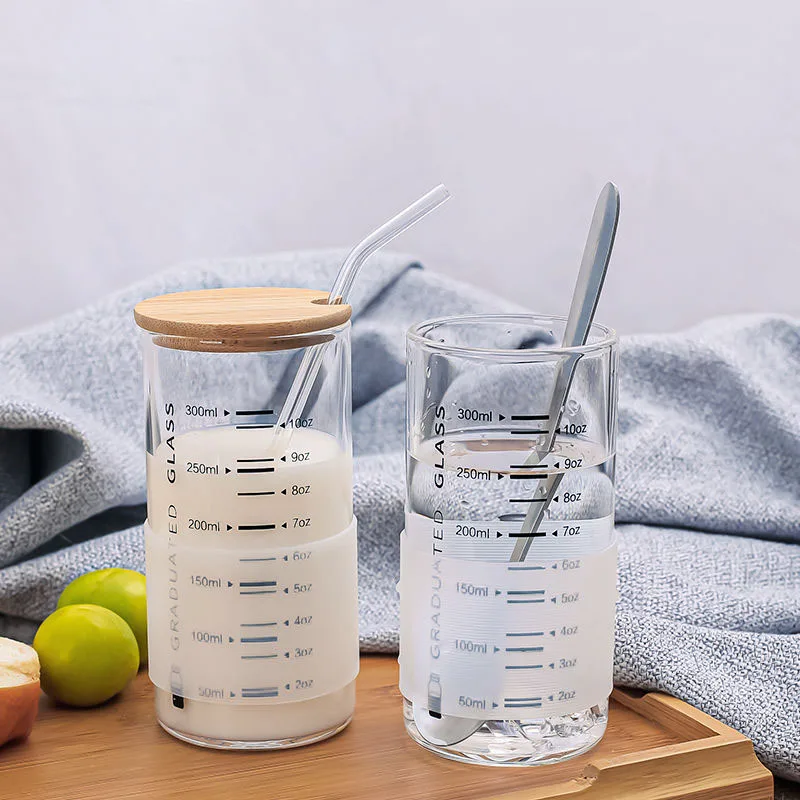 Стакан для молока детский стакан со шкалой стеклянная Бытовая мерная чашка