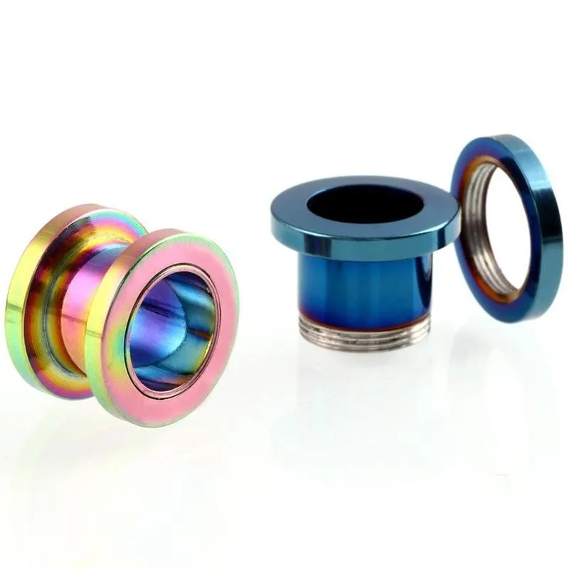 1 шт. стальная Пинна для ушей двойной Гудок Расширения тела пирсинг ювелирные