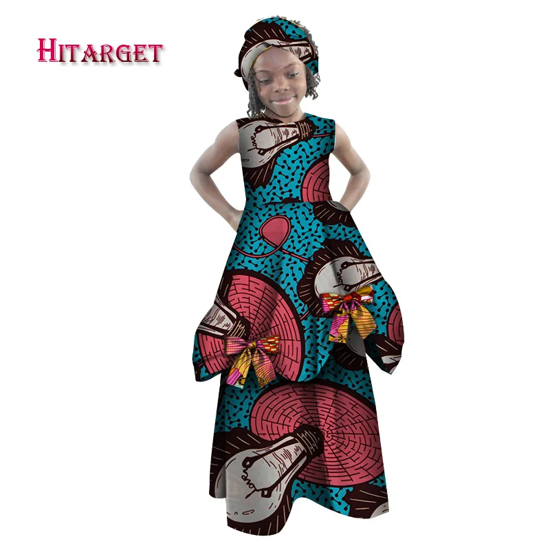 Африканское летнее платье для девочек традиционные хлопковые платья Дашики без