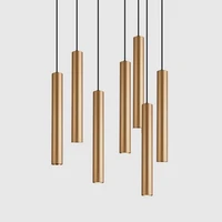 led pendant lights long tube lamps dimmable cylinderkitchen dining room shop bar decoration cord pendant lamp background lights
