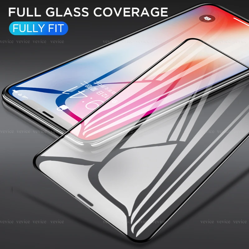 Ударопрочное закаленное защитное стекло 10D для iPhone 11 Pro Max Xs X Xr MAX x|Защитные стёкла