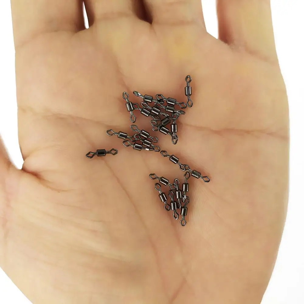 20pcs Fishing Swivels Diamond Eye Rolling Swivel Connector Stainless Steel Carp Tackle | Спорт и развлечения